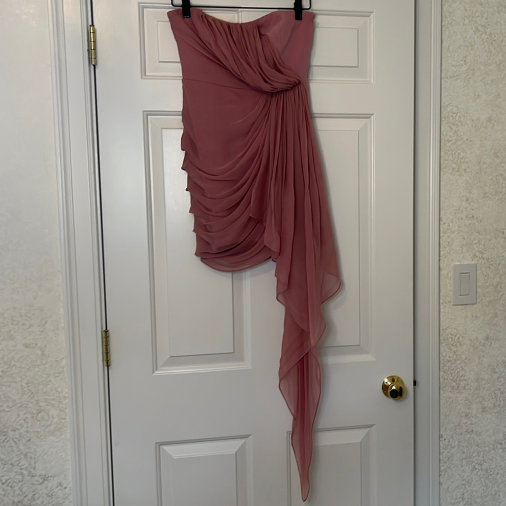 Cinq à Sept Pink Draped Mini Dress Size 2